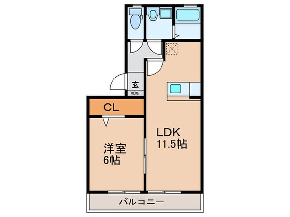 リ－ベ　Ａの物件間取画像